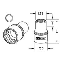 KS Tools 9171480 9171480 Verwisselbare kop 3/8 - thumbnail