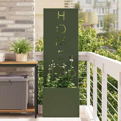 VidaXL Tuin privacy screen olijfgroen 50 x 140 cm koudgewalst staal