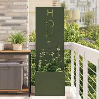 VidaXL Tuin privacy screen olijfgroen 50 x 140 cm koudgewalst staal - thumbnail
