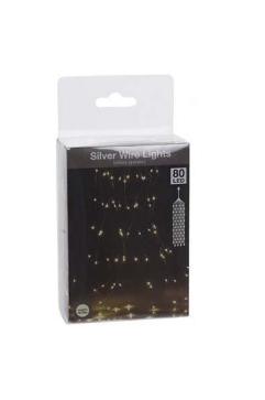 LEDgordijn 80 zilver warm wit LEDgordijn 80 zilver warm wit