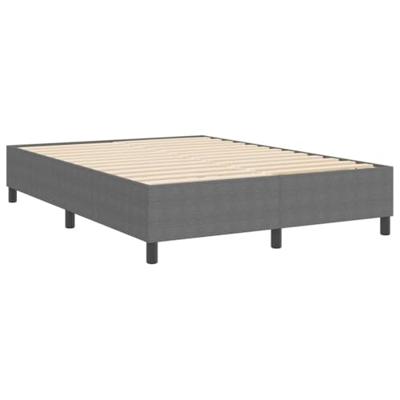 Boxspring bed Lichtgrijs 140 x 190 cm Katoenen stof