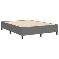 Boxspring bed Lichtgrijs 140 x 190 cm Katoenen stof - thumbnail