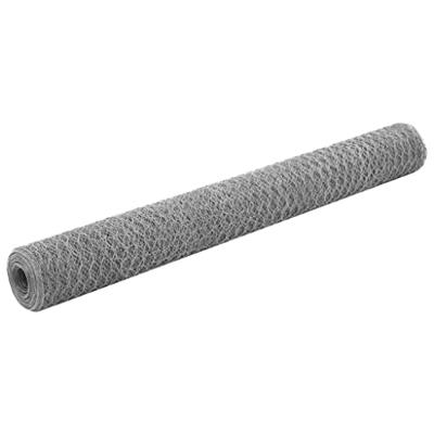 VidaXL Kippengaas 25x1,2 m gegalvaniseerd staal zilverkleurig VidaXL Kippengaas 25x1,2 m gegalvaniseerd staal zilverkleurig