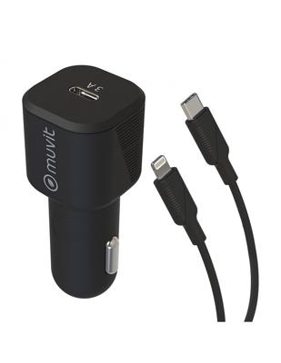 Auto oplader Muvit for Change 1 m Zwart Auto oplader Muvit for Change 1 m Zwart