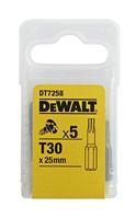 DeWalt Accessoires 25mm schroefbit voor Torx schroeven T30 - DT7258-QZ - thumbnail