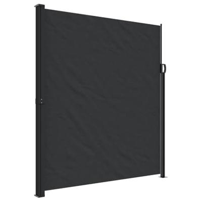VidaXL Windscherm uittrekbaar 220x600 cm zwart