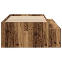 Opbergbedframe met opslag Oud hout 100 x 200 cm Bewerkt hout - thumbnail