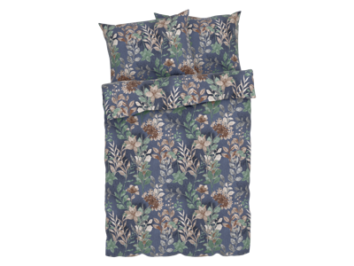 LIVARNO home Satijnen dekbedovertrek 240 x 220 cm (Bladeren)