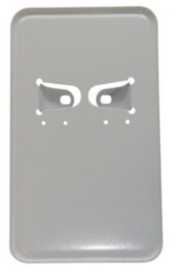 Kentekenplaat houder bromfiets staal wit staand