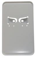 Kentekenplaat houder bromfiets staal wit staand - thumbnail