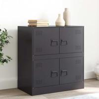 Dressoir 67x39x73 cm staal zwart - thumbnail