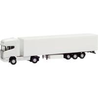 Herpa 013802 N Scania R TL trekker-opleggercombinatie met gesloten trailer - minikit - thumbnail