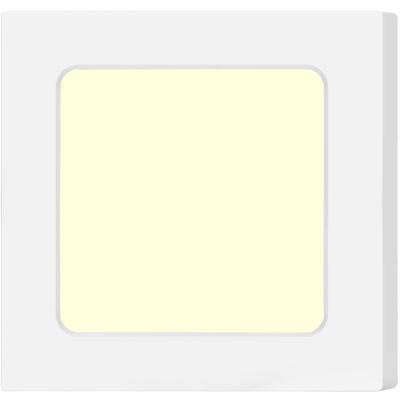 LED Downlight Pro Vierkant Opbouw 6W 3000K Warm Wit Kunststof