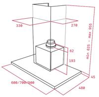 Conventionele Afzuigkap Teka 70 cm 380 m³/h E Zilverkleurig Staal - thumbnail