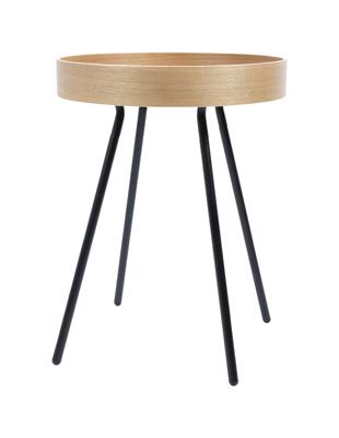 Zuiver Ronde Bijzettafel 'Oak Tray' Eikenhout, 46cm