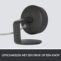 Logitech Circle View-beveiligingscamera met draad, groothoeklens van 180°, 1080p, nachtzicht, 2-wegs audio, kantelen voor privacy, versleuteld en compatibel met veilige video in Apple HomeKit - Zwart - thumbnail