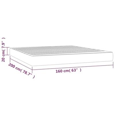 Pocketveringmatras 160x200x20 cm kunstleer grijs Pocketveringmatras 160x200x20 cm kunstleer grijs