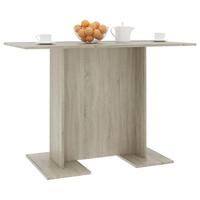 Eettafel 110x60x75 cm bewerkt hout sonoma eikenkleurig - thumbnail