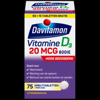 Vitamine D 20mg 75 Smelttabletten - thumbnail