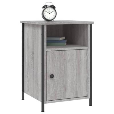 Nachtkastjes 2 st 40x42x60 cm bewerkt hout grijs sonoma eiken