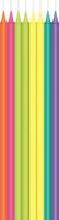 Kaarsje haza long bright 15cm 16 stuks assorti - thumbnail