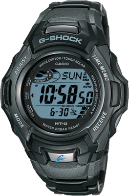 Horlogeband Casio MTG-910DJ-2 Staal Zwart 15mm