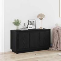 Dressoir Zwart Eiken 102 x 35 x 55 cm Bewerkt hout - thumbnail