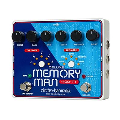 Electro Harmonix Deluxe Memory Man Tap Tempo 1100ms delaypedaal
