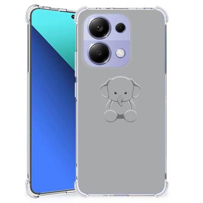 Xiaomi Redmi Note 13 4G Stevig | Bumper Hoesje | Grijs Baby Olifant Xiaomi Redmi Note 13 4G Stevig | Bumper Hoesje | Grijs Baby Olifant
