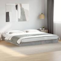 Bedframe bewerkt hout betongrijs 180x200 cm - thumbnail