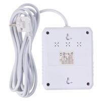 Maclean stekkerdoos, verlengkabel 2 stopcontacten + 3xUSB, 110-240V AC 50/60Hz, 2,1A max 2500W, 3 m, wit, MCE388 W - thumbnail