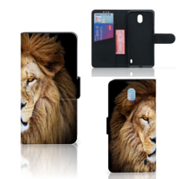 Nokia 1 Plus | Telefoonhoesje | Met pasjeshouder | Leeuw - thumbnail