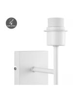 Wandlamp Mati voor lampenkap, 10-10-18cm, Wit, Wandlamp gemaakt-van, Metaal, geschikt-voor-E27-LED-lichtbron, voor-lampenkap-met-doorsnede-max., 20cm - thumbnail