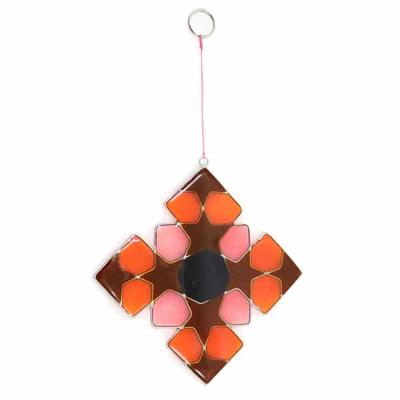Raamdecoratie Hars Geometrische (Bruin/Oranje)