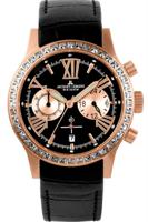 Jacques Lemans horlogeband 1-1527 / ZW Leder Zwart 21mm + zwart stiksel - thumbnail