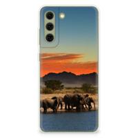 Samsung Galaxy S21FE | TPU Hoesje | Olifanten - thumbnail