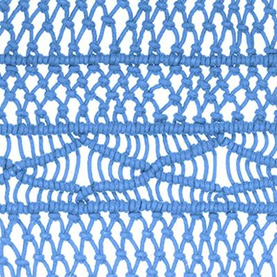 VidaXL Gordijn macramé 140x240 cm katoen blauw VidaXL Gordijn macramé 140x240 cm katoen blauw