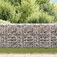 VidaXL Schanskorfmuur met deksels 200x20x85 cm gegalvaniseerd staal - thumbnail