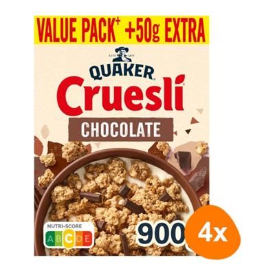 Quaker - Cruesli Chocolade - 4x 900g