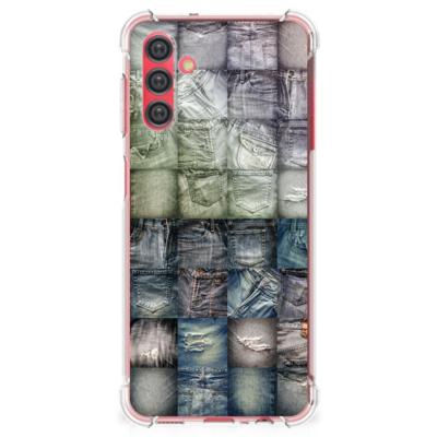 Anti Shock Bumper Case Samsung Galaxy A13 5G | A04s Spijkerbroeken Anti Shock Bumper Case Samsung Galaxy A13 5G | A04s Spijkerbroeken