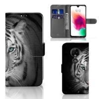 Motorola Moto G7 | G7 Plus | Telefoonhoesje | Met pasjeshouder | Tijger - thumbnail