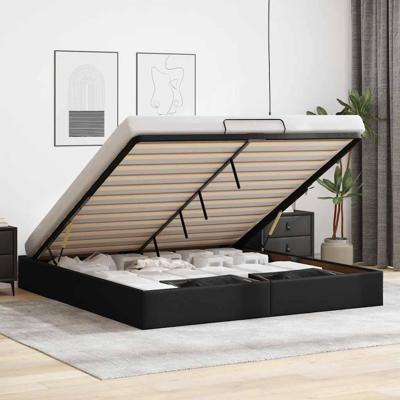 Bedframe zonder matras 160x200 cm kunstleer zwart