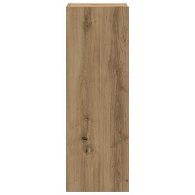 5-delig Tv-meubelset wandmontage bewerkt hout artisanaal eiken - thumbnail