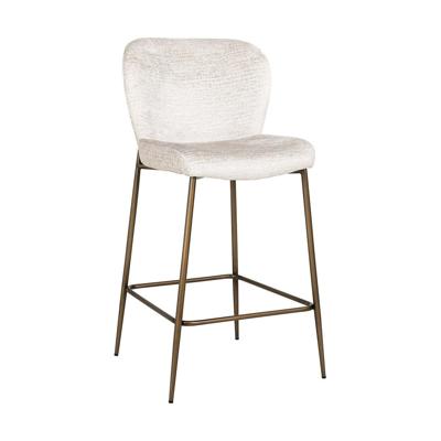 Richmond Barstoel 'Darby' Chenille, kleur Crème (zithoogte 68cm) Richmond Barstoel 'Darby' Chenille, kleur Crème (zithoogte 68cm)