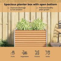 Verhoogde plantenbak 98 x 100 x 68 cm Gegalvaniseerd staal - thumbnail