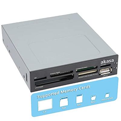 Akasa AK-ICR-07 Inbouw-geheugenkaartlezer USB-A 2.0 Zwart - thumbnail