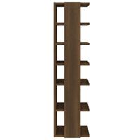 VidaXL Schoenenrek 27,5x27x102 cm bewerkt hout bruin eikenkleur - thumbnail