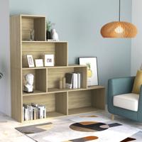 Boekenkast/kamerscherm 155x24x160 cm bewerkt hout sonoma eiken - thumbnail