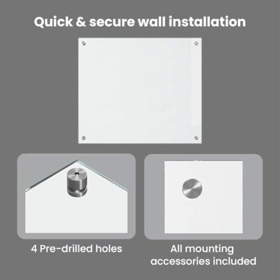 VidaXL Keuken achterwand 2 pcs doorzichtig 70 x 60 cm gehard glas