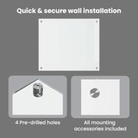 VidaXL Keuken achterwand 2 pcs doorzichtig 70 x 60 cm gehard glas - thumbnail